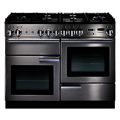 Rangemaster Professional+ 110 Dual Fuel Range Cooker Stainless Steel